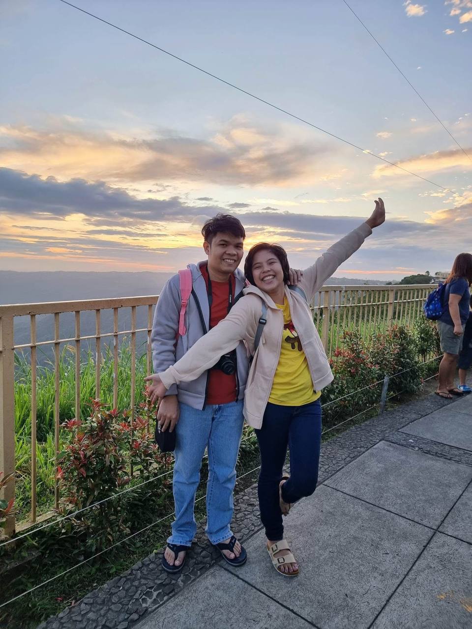 Ingvar and his partner enjoying a scenic trip together