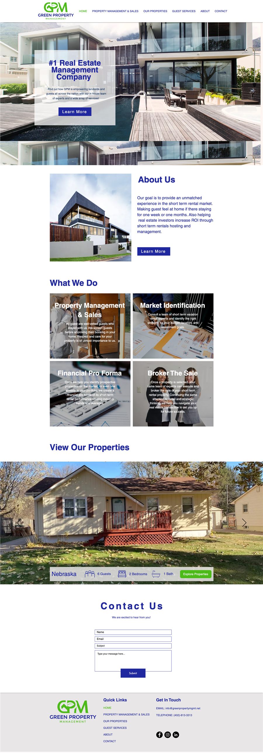 Full homepage design for GPM