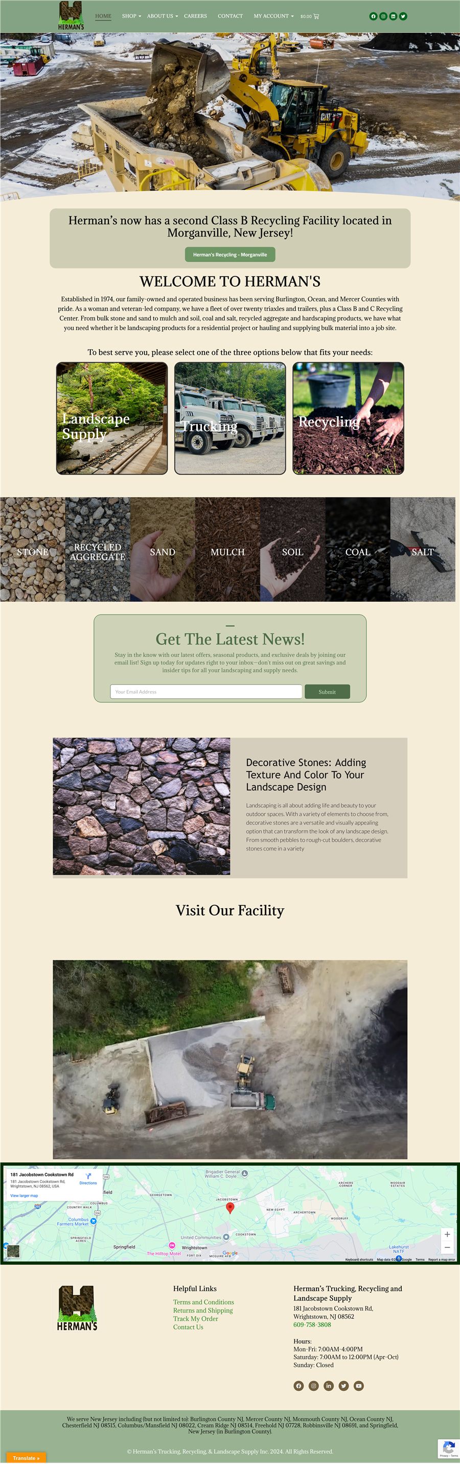Full homepage for Herman’s Landscape Supply