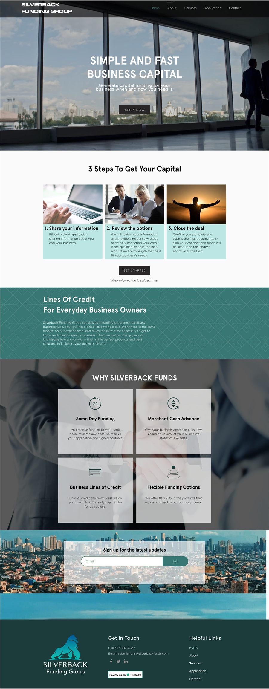 Full homepage design for Silverback